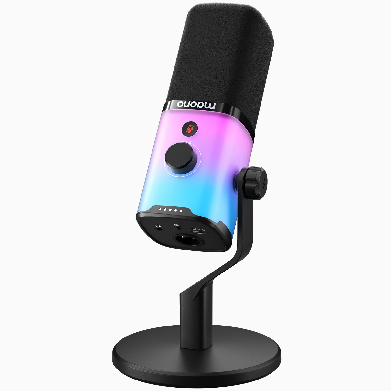 MAONO PD100X – מיקרופון גיימינג דינמי עם הפחתת רעשים ותאורת RGB - Image 4